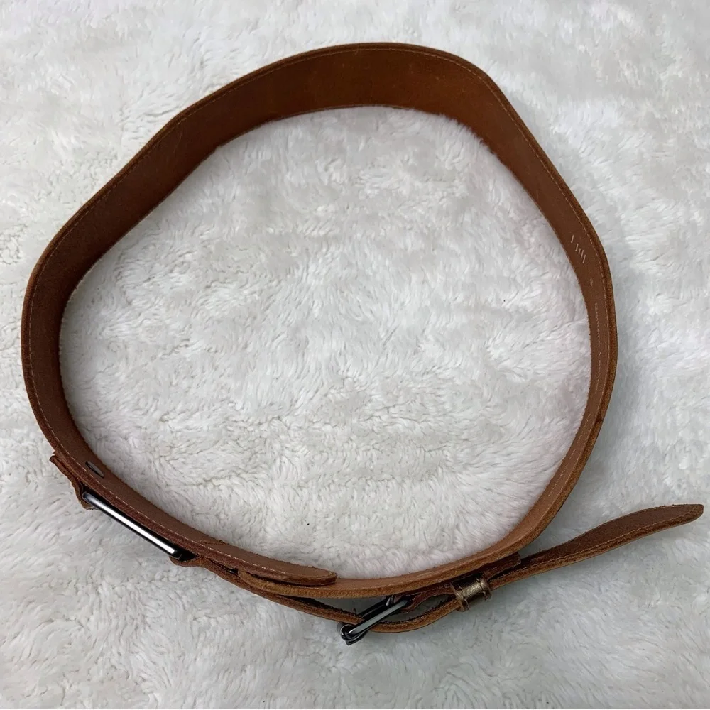 J.Jill Women's Genuine Leather Gold Belt Size Small